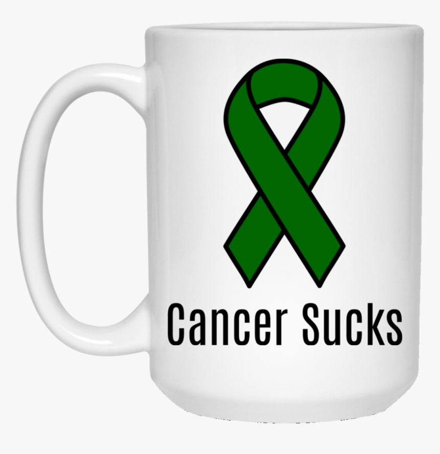 Cancer Sucks Emerald Green Ribbon Liver Cancer Awareness, HD Png Download