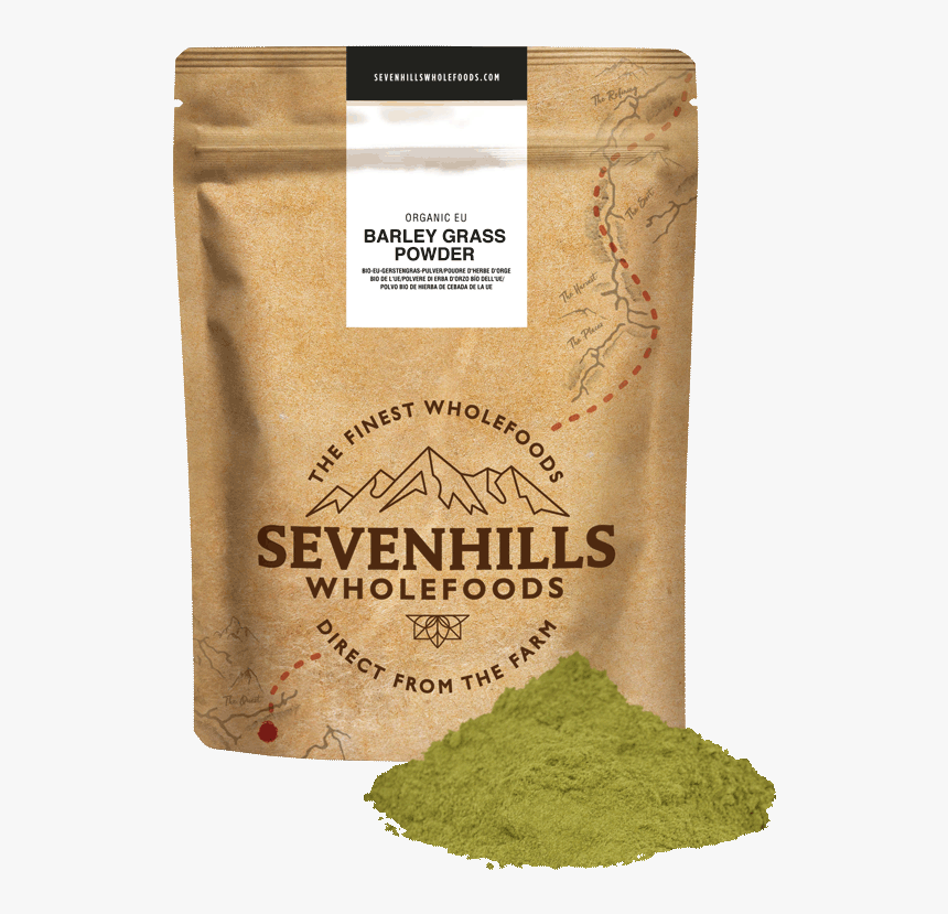 Sevenhills Wholefoods Organic Eu Barley Grass Powder - Organic Gelatinised Maca Powder, HD Png Download