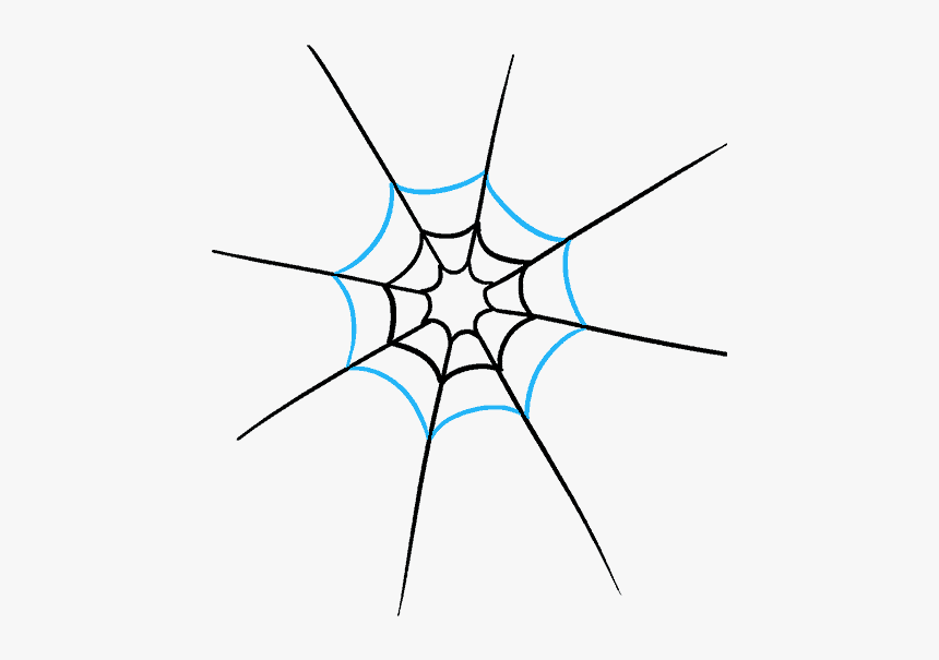 How To Draw How To Draw A Spider Web With Spider In - Circle, HD Png Download