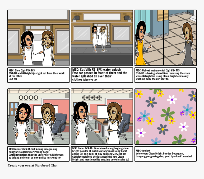 Storyboard For Washing Powder, HD Png Download