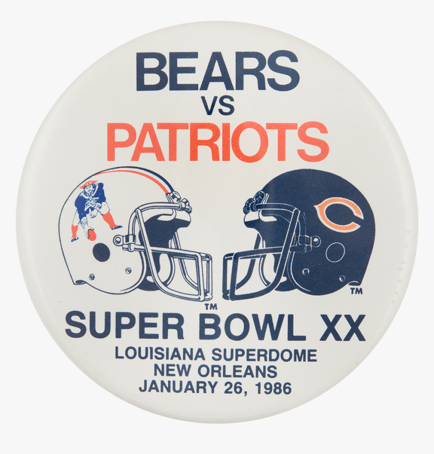 Bears Vs Patriots 1986 Chicago Button Museum - Logos And Uniforms Of The Cleveland Browns, HD Png Download
