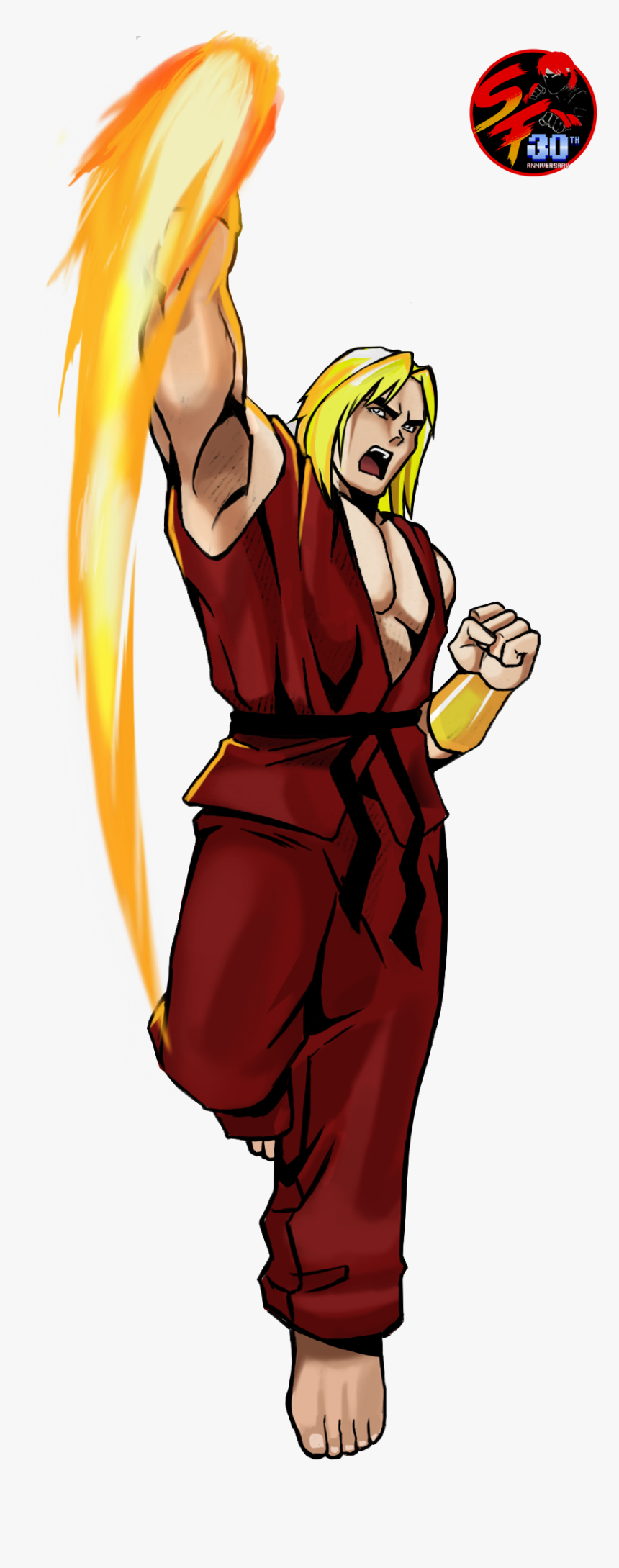 Hadouken Street Fighter Png , Png Download - Ken Street Fighter 02, Transparent Png