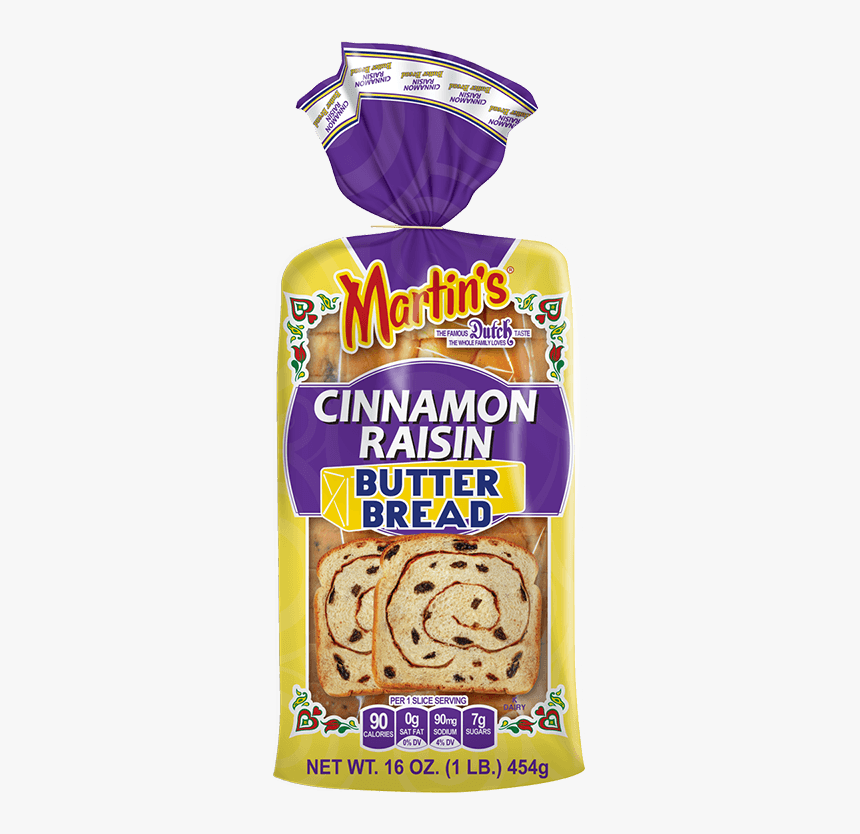Cinnamon-raisin Butter Bread - Martin's Cinnamon Raisin Bread, HD Png Download