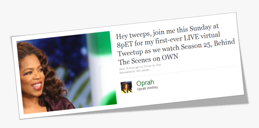 Oprah On Twitter - Display Device, HD Png Download