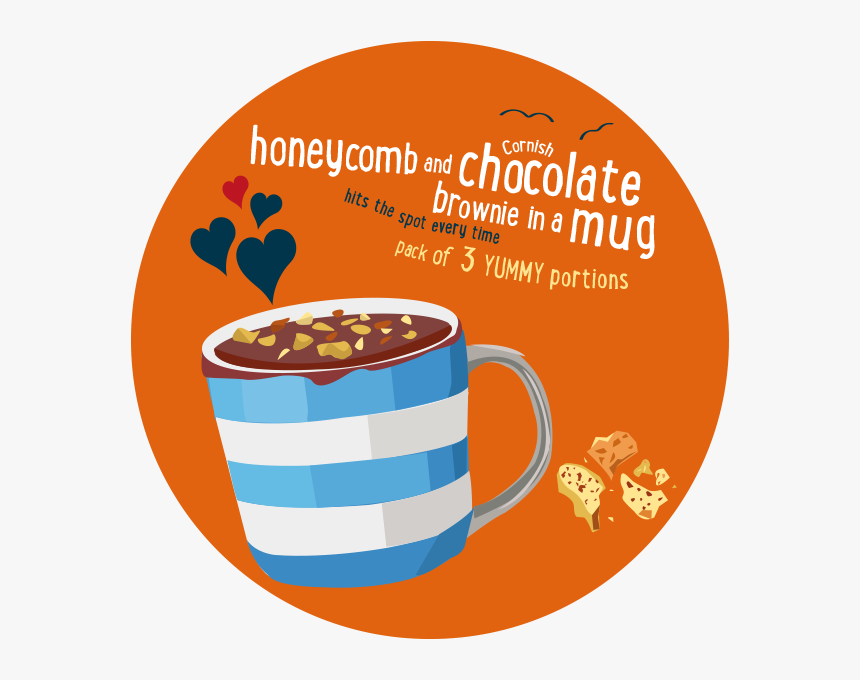 Honeycomb And Chocolate Brownie In A Mug - Illustration, HD Png Download