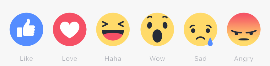 Facebook Reactions Icons Png, Transparent Png