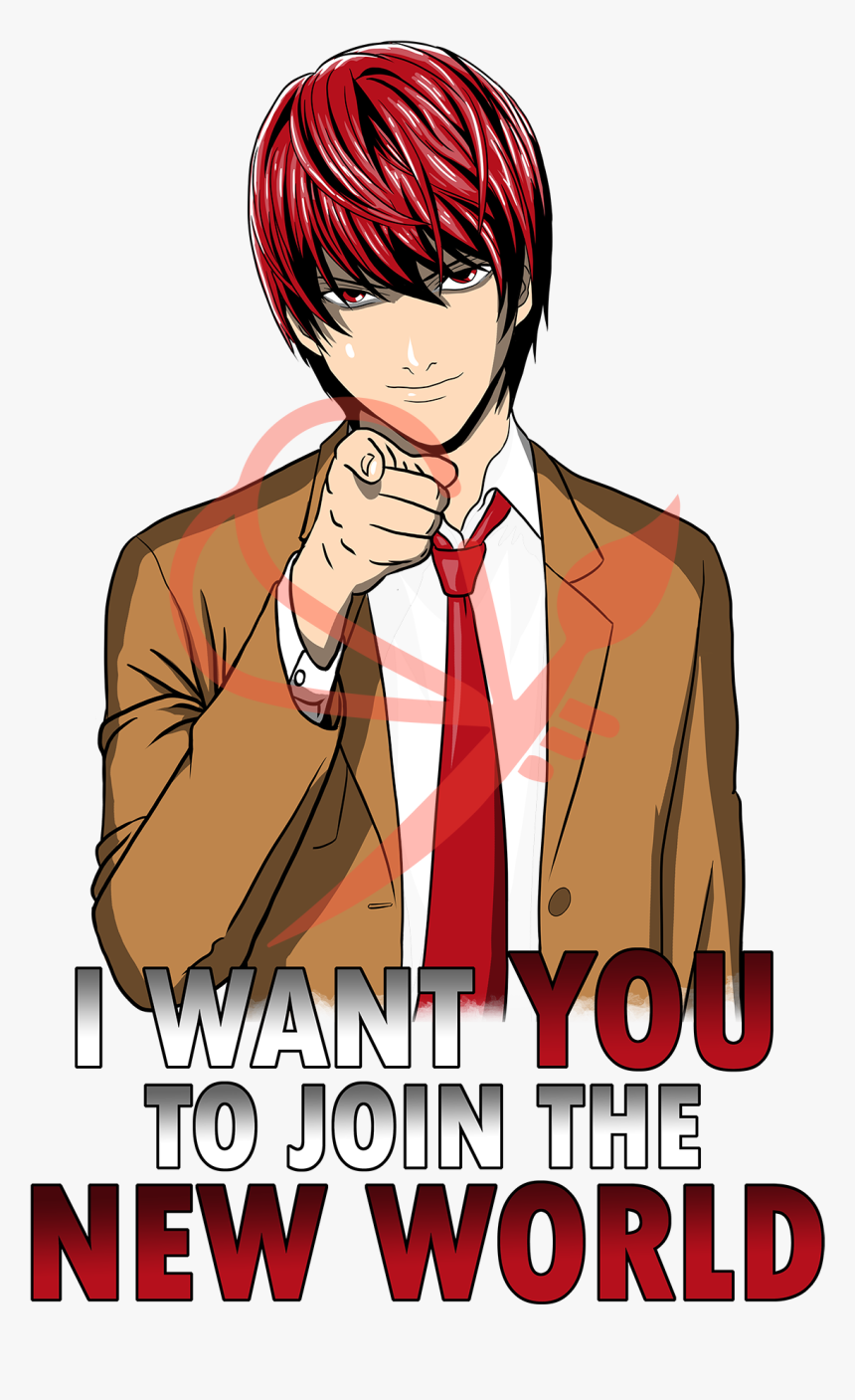 Light Yagami Wants You - Cartoon, HD Png Download