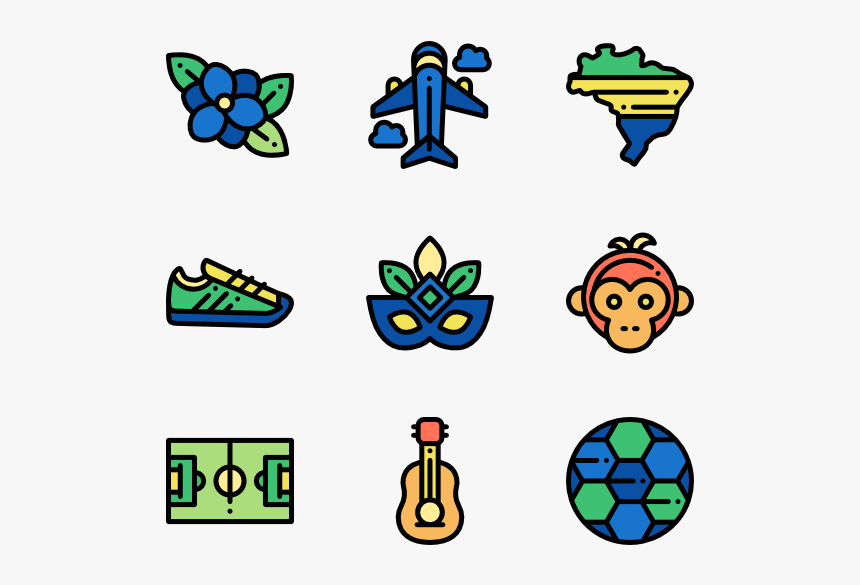 South America Icons, HD Png Download
