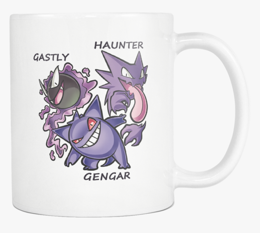Pokemon Mug Gastly Haunter Gengar Ceramic Mug Cup - Pokemon Gastly Haunter Gengar, HD Png Download