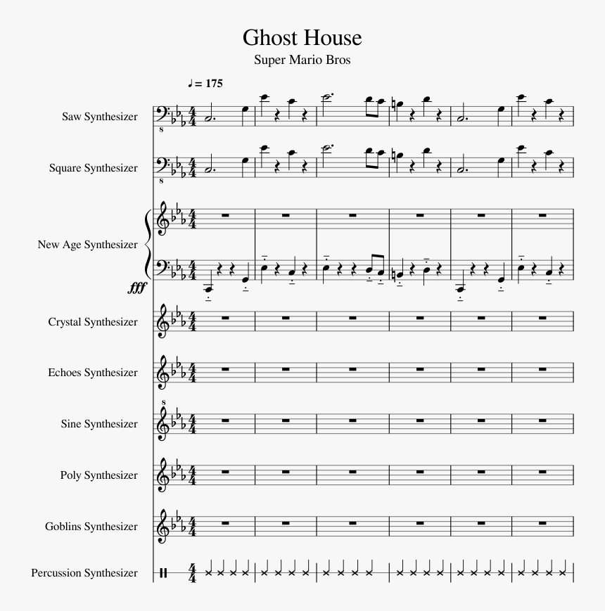 Super Mario Bros 3 Ghost House Piano, HD Png Download