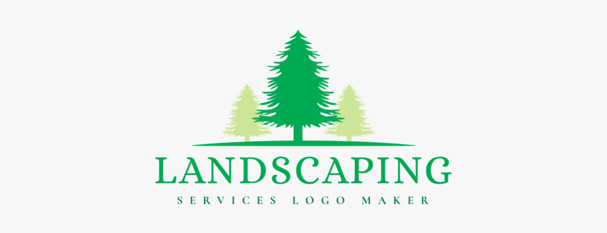 Landscaping Logo Creator With A Tree - Christmas Tree, HD Png Download