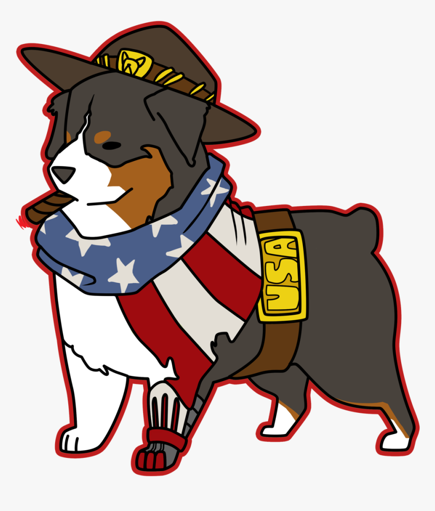Precious Little Doggo Mccree , Png Download - Cartoon, Transparent Png