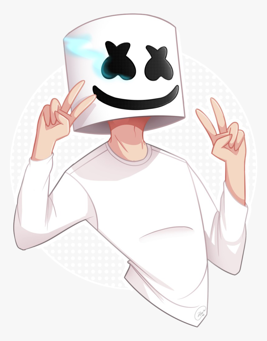 Marshmello Png Image Background - Marshmello Fanart, Transparent Png