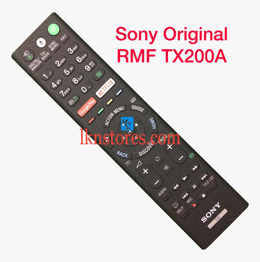 Sony Rmf Tx200a Original Led Tv Remote With Google - Sony Remote, HD Png Download