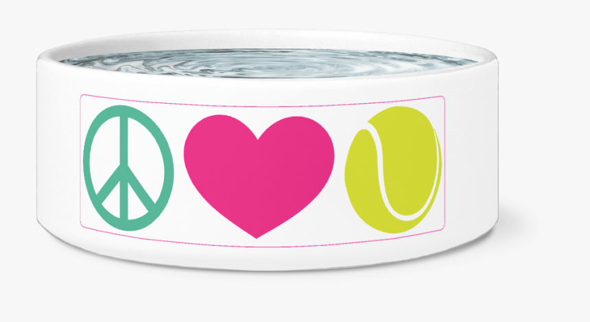 Love Tennis Dog Bowl - Bangle, HD Png Download