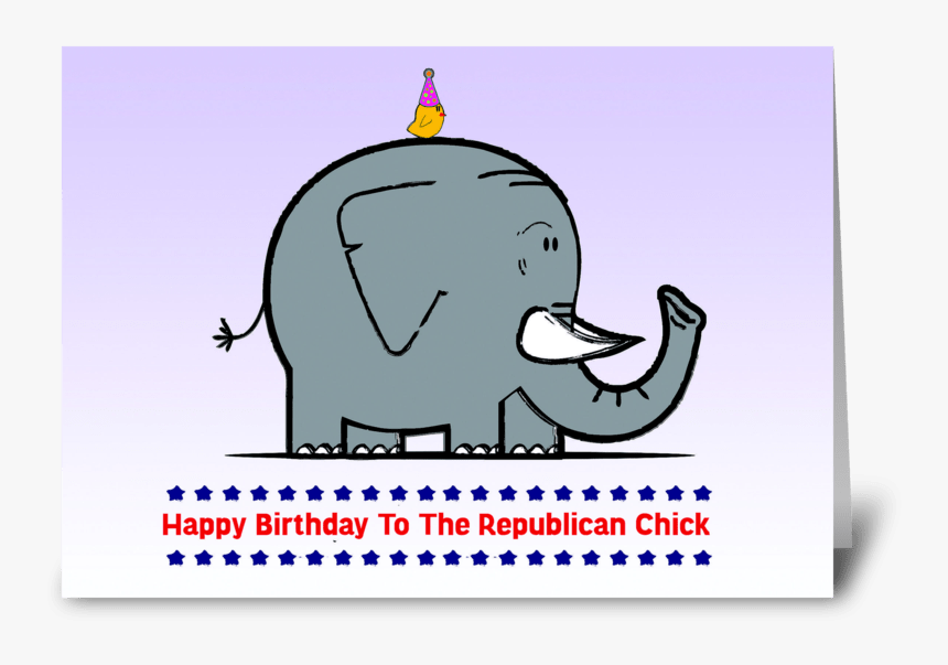 Happy Birthday To The Republican Chick Greeting Card Republican