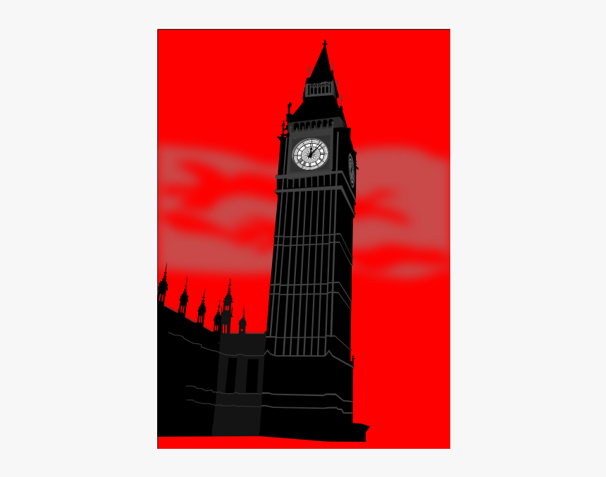 Big Ben Tower In London Vector Image - Big Ben, HD Png Download