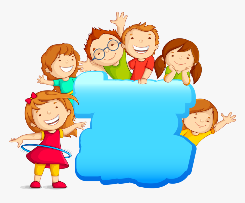 Picture Transparent Kids Running Outside Clipart - School Children Clipart Borders, HD Png Download