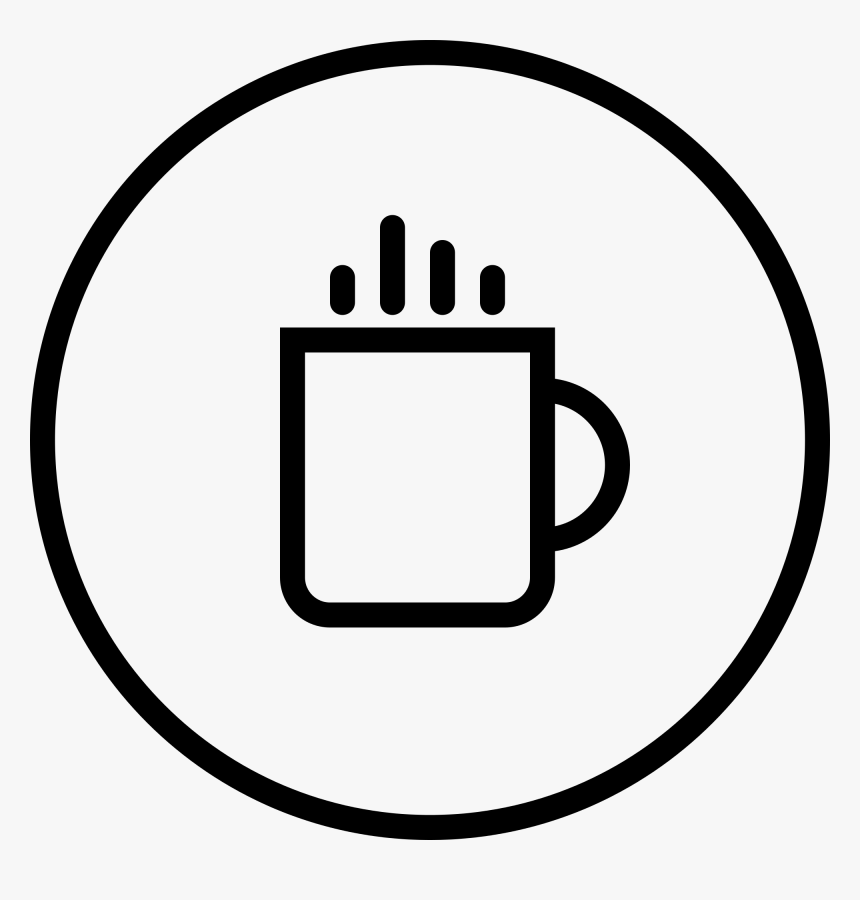 Coffee Symbol In Circle Png, Transparent Png