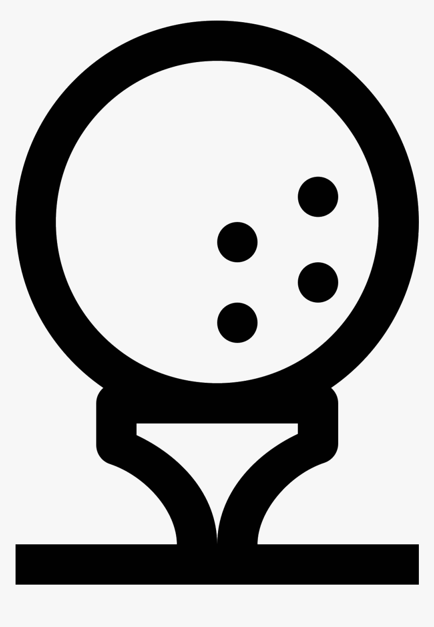 This Is A Golf Ball Resting On A Golf Tee - Circle, HD Png Download