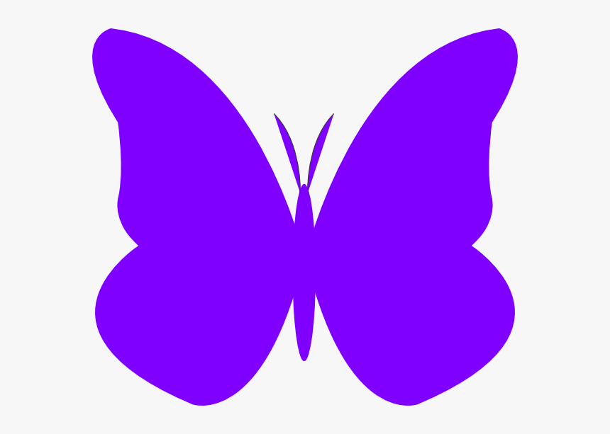 Dark Clipart Purple Butterfly - Purple Butterfly Clipart, HD Png Download