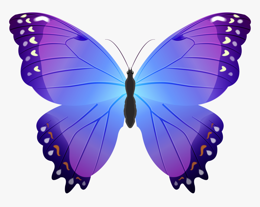 Butterfly Purple Transparent Png Clip Art - Butterfly Purple Clipart, Png Download