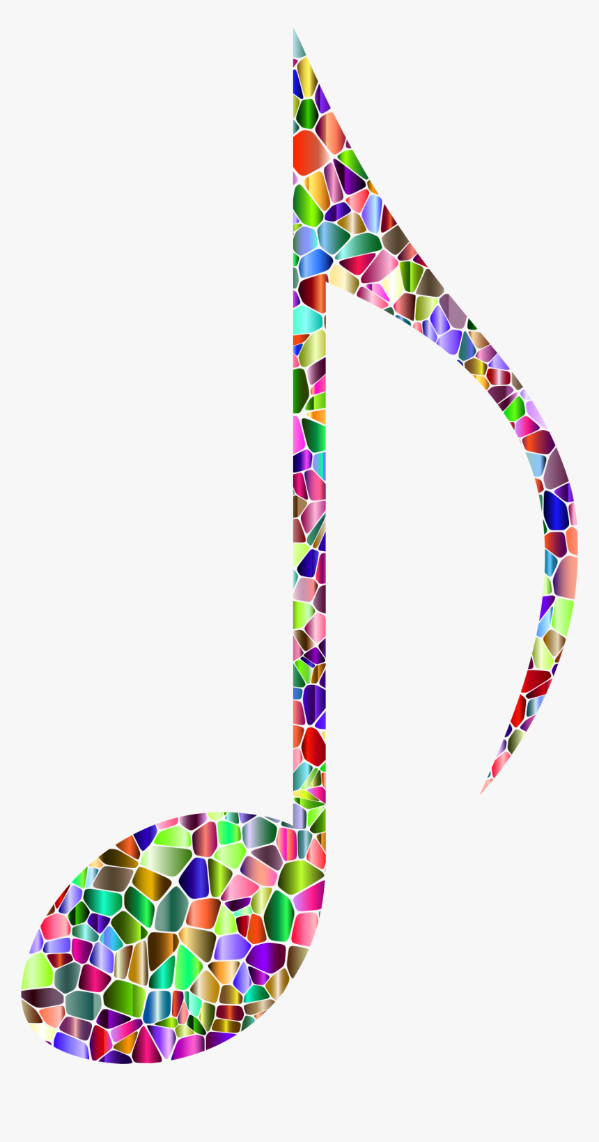 White Music Note Png - Rainbow Music Note Png, Transparent Png
