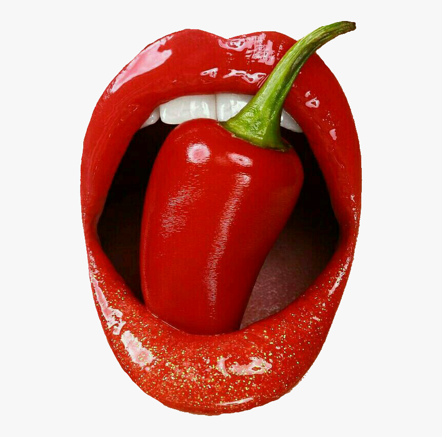 #pepper #lips #red #lipstick #chilipepper #smoking - Boca Sexy Com Pimenta, HD Png Download