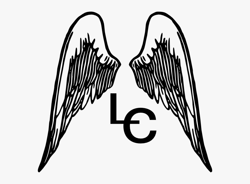 Angel Wings With Initals Clip Art - Cartoon Angel Wings Transparent Background, HD Png Download