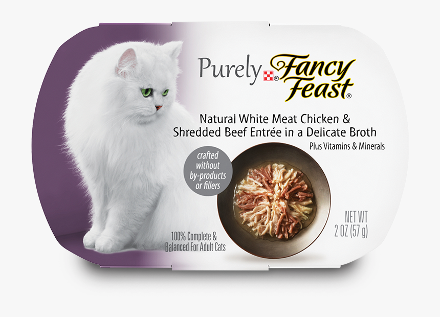 Purely Fancy Feast Adult Cat Food, HD Png Download