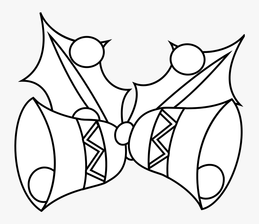 Christmas Bells Black And White Clipart Image Transparent - Black And White Jingle Bells, HD Png Download
