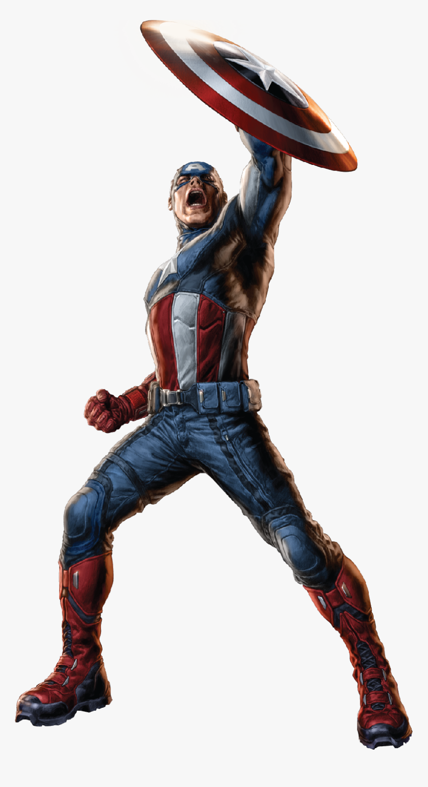 Captain America With Shield Png, Transparent Png