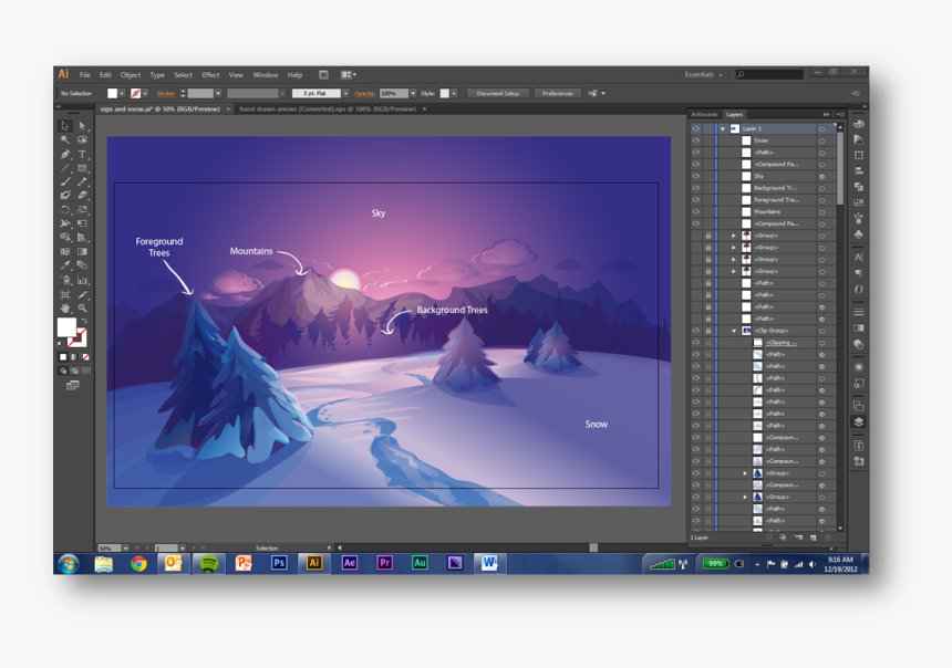 Create A Holiday Greeting With Brainshark And Video - Mountain Background Sunset With Snow, HD Png Download