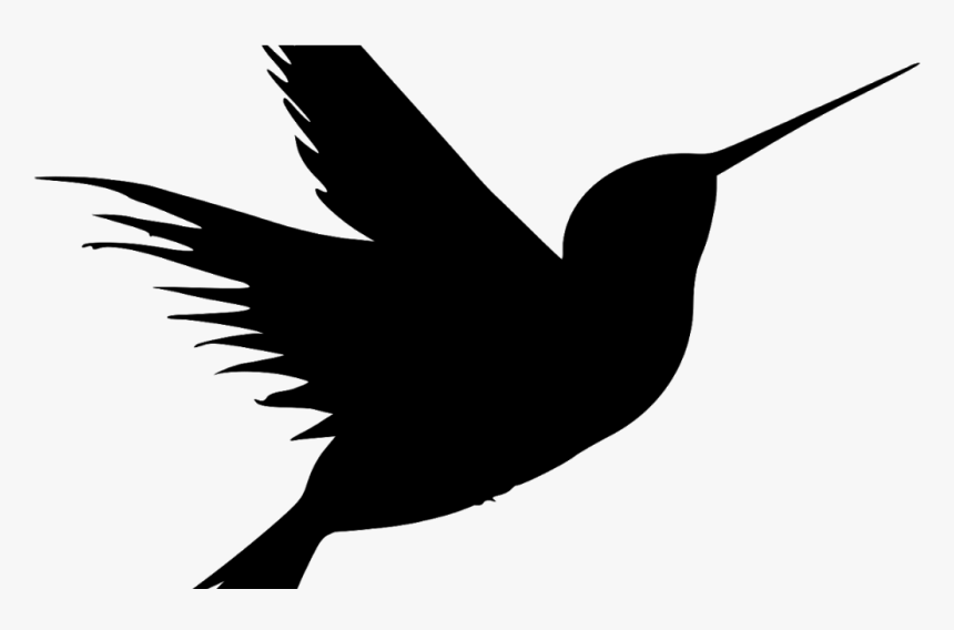 Hummingbird, Silhouette, Bird, Tattoo, Flying, Animal, - Hummingbird Silhouette Tattoo, HD Png Download
