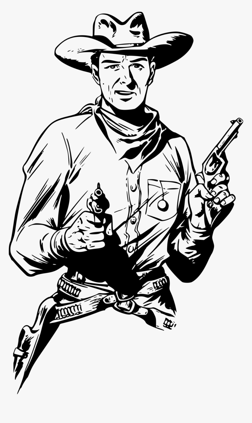 Cowboy Png Image - Cowboy Black And White, Transparent Png