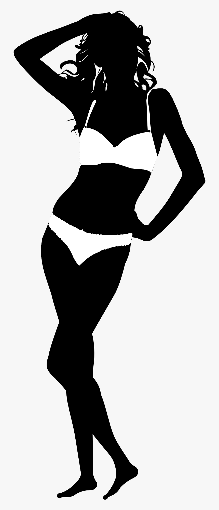 Silhouette Of A Model In Bikini - Ascii Art Sexy, HD Png Download