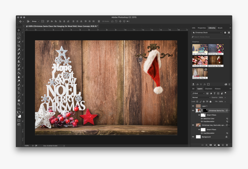 Christmas Background Wood Facebook, HD Png Download