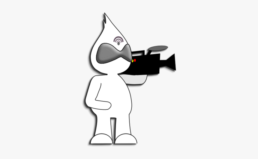 Character With Video Camera - Cartoon, HD Png Download