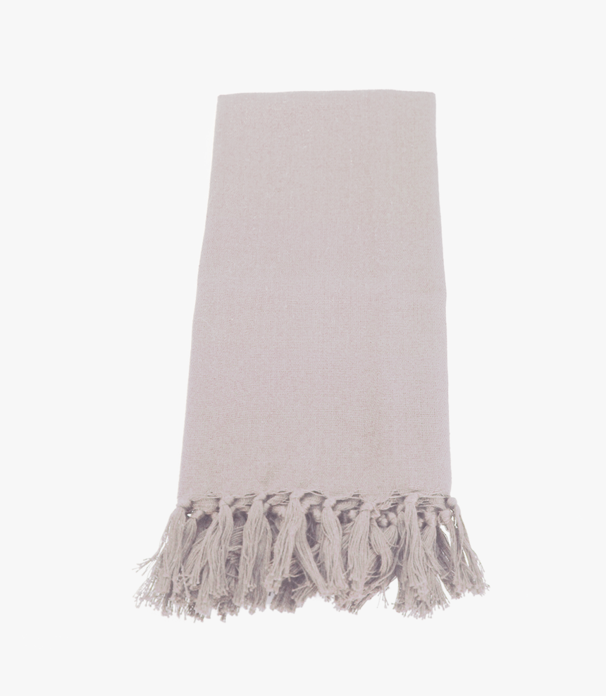 Cream Solid Napkin With Fringe, HD Png Download