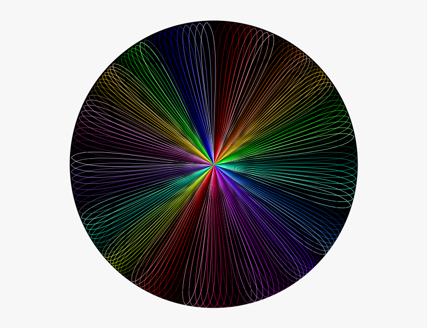 Rainbow Line Art 2 - Circle, HD Png Download