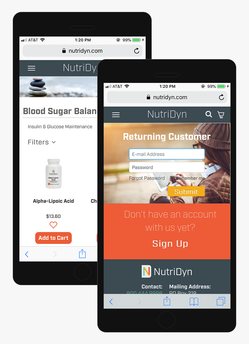 Nutridyn Mobile Web Design - Iphone, HD Png Download