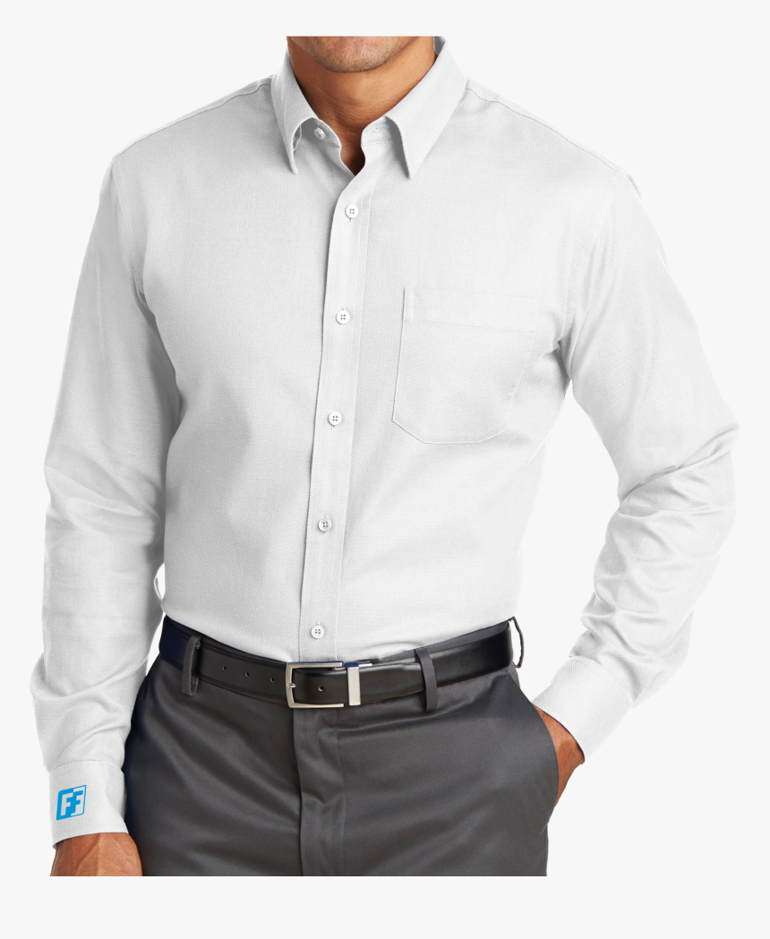 Red House Non-iron Diamond Dobby Shirt - Non Transparent White Shirt, HD Png Download