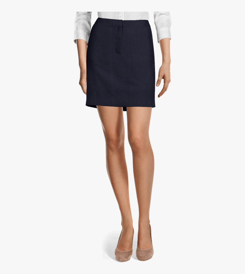 Grey Wool High Waisted Pencil Skirt 

	 	 Data-width - Falda Tubo Negra Corta, HD Png Download