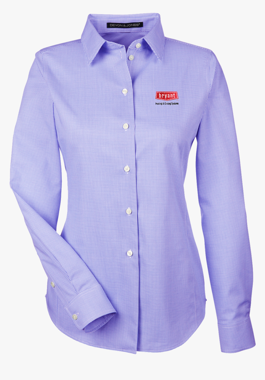 B1793w Ladies Crown Collection Royal Dobby Shirt 
 - Long-sleeved T-shirt, HD Png Download
