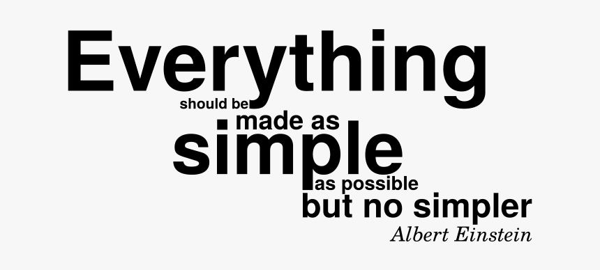 Albert Einstein Make It Simple - Make It Simple Einstein, HD Png Download