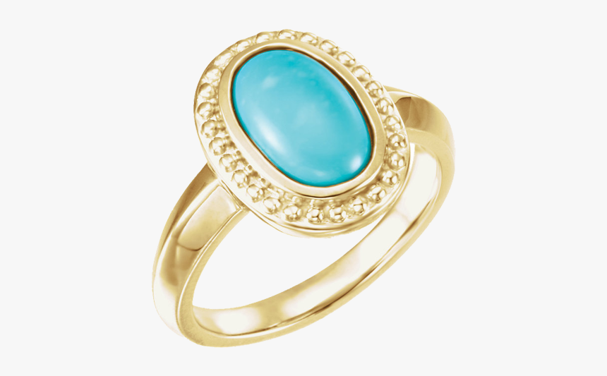 Turquoise Gold Ring - Turquoise Ring With Gold, HD Png Download