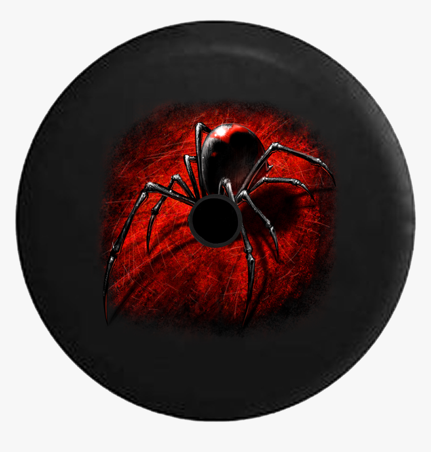 Jeep Wrangler Jl Backup Camera Day Black Widow Spider - Black Widow Spider Stickers And Decals, HD Png Download