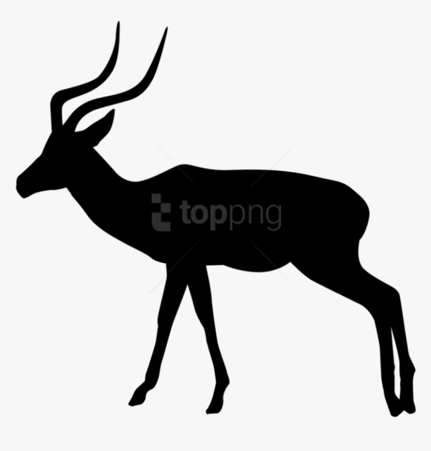 Free Png Gazelle Silhouette Png Images Transparent - Impala Clipart, Png Download