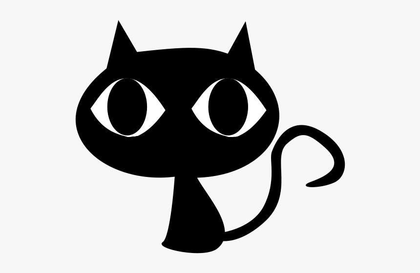 Black Cat Png Clip Arts - Cute Black Cat Vector, Transparent Png