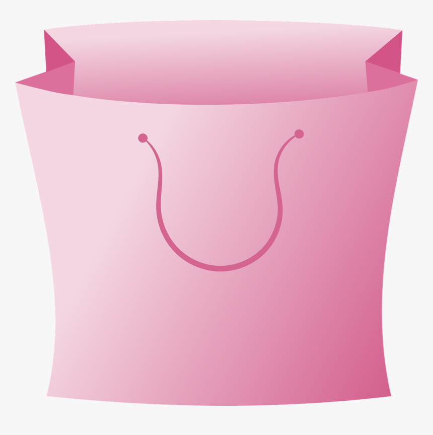 Personalized Tote Bags - Pink Shopping Bag Clipart, HD Png Download